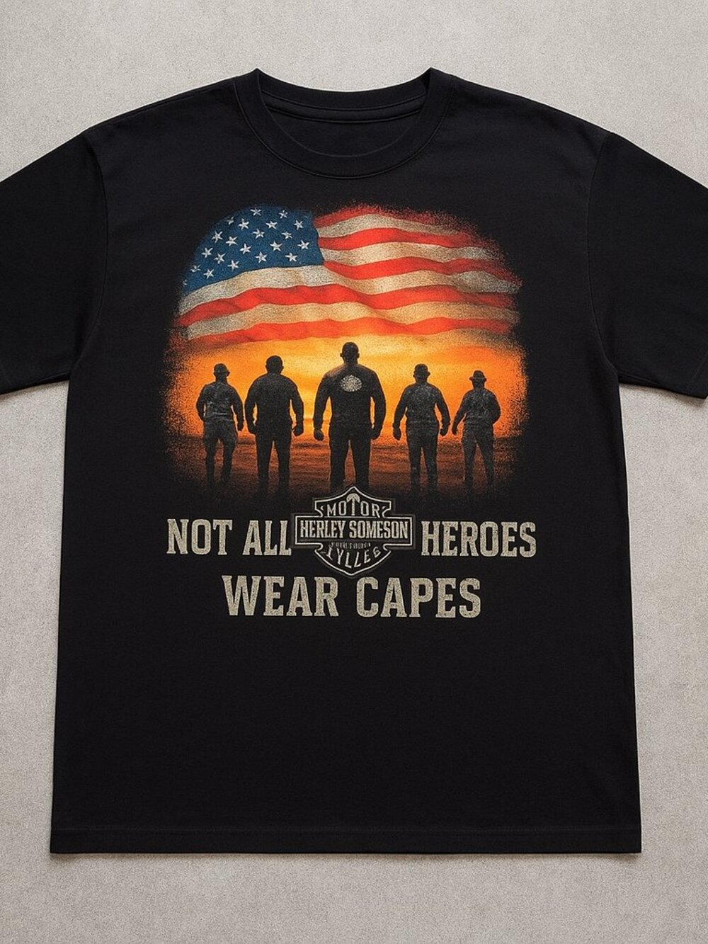 Harley-Davidson Las Vegas Not All Heroes Wear Capes Graphic Tee | Black